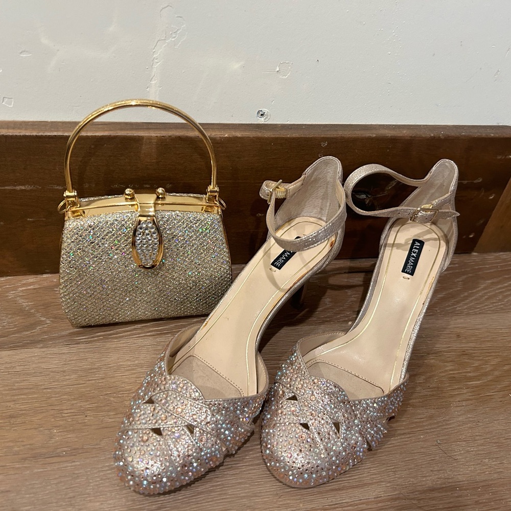 Alex and Marie heels and vintage bag